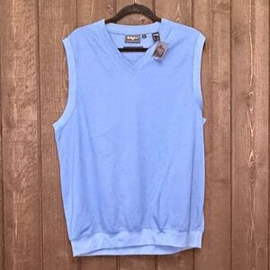 Bobby Jones Players Vest Men's XL Blue V-Neck Pullover Peruvian Pima Cotton NWT